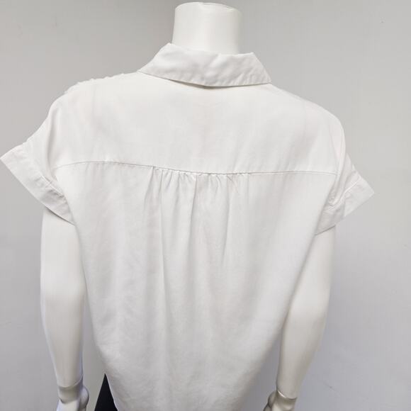 Quince Shirt Size XS Vintage Wash Tencel Camp Shirt Short Sleeve Button Up NWT - Picture 6 of 9